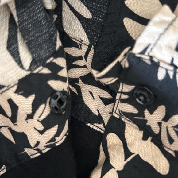 ba&sh Tabby Dress | Black/Beige Leaf Print | Size 1 (Small/US 4) - Picture 9 of 16
